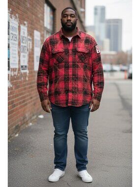 Angry Minnow Clothing Co. Men's Black & Red Heart of Queens